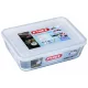 PYREX COOK&FREEZE téglatest sütőtál műanyag tetővel 1,5 L 22x17x6 cm