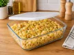 PYREX COOK&FREEZE Szögletes sütőtál műanyag tetővel 2,6 L 25x19x8 cm