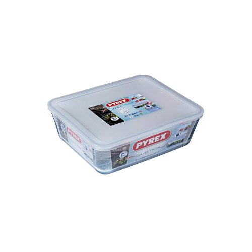 Pyrex COOK&FREEZE téglatest sütőtál+műa.tető 27x22x9 cm 4l