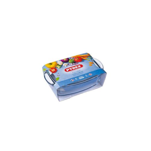 Pyrex ESSEN szögletes sütőtál+fedő 4,5l (3l+1,5l)