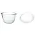 PYREX leveses tál fedővel 26,5x23x15,2 cm (4 liter)