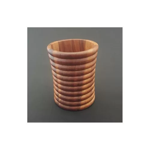 PARAWOOD Fa evőeszköztartó henger bordázott 11,5x15cm