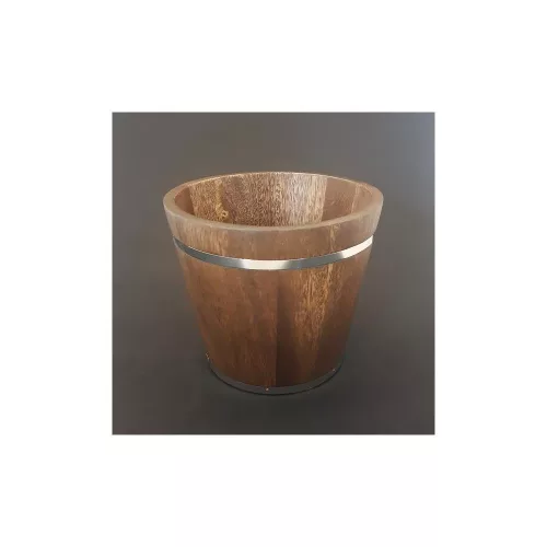 PARAWOOD Fa kaspó (művirágnak) 17,5x15 cm abroncsos