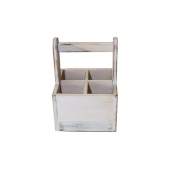 PARAWOOD Fa evőeszköztartó 15,5x15,5x22cm 4 fakkos