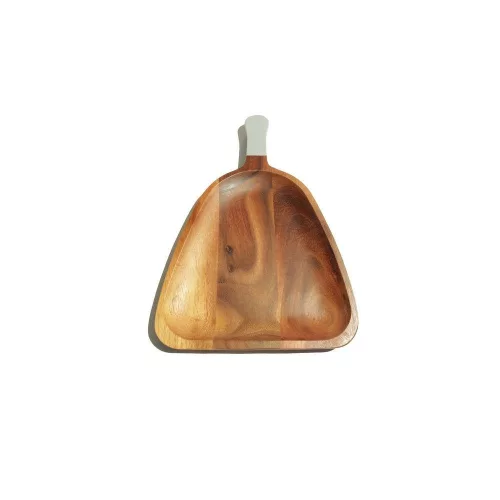 PARAWOOD Fa kínáló háromszög 28x43x3cm szürke nyéllel