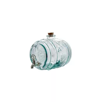   Vidrios San Miguel 'Zöld hordó csappal 17 cm 2 L /RACIMOS/