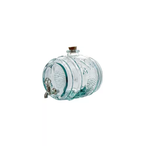 Vidrios San Miguel 'Zöld hordó csappal 17 cm 2 L /RACIMOS/