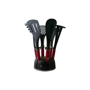   Berlinger Haus 7 részes konyhai tálalóeszköz állvánnyal (Metallic Line Burgundy) / BH-6241N /