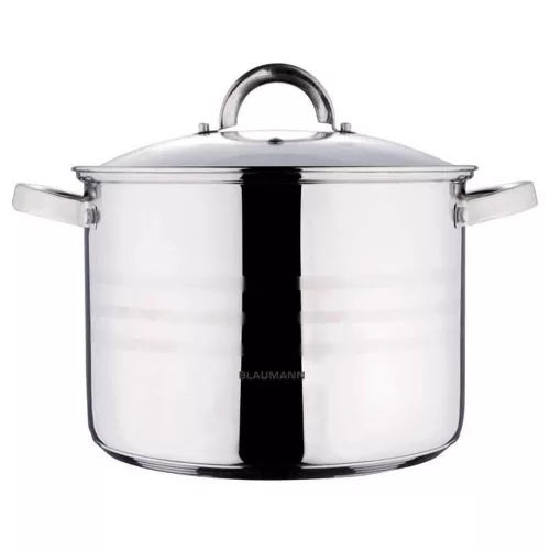 Blaumann GOURMET LINE rozsdamentes fazék üvegfedővel 15,5 L (BL-1013)