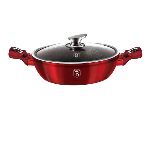 Berlinger Haus BURGUNDY bevonatos MÉLY SERPENYŐ Fedővel 32 cm (füles) - INDUKCIÓS / BH-1264N / ​