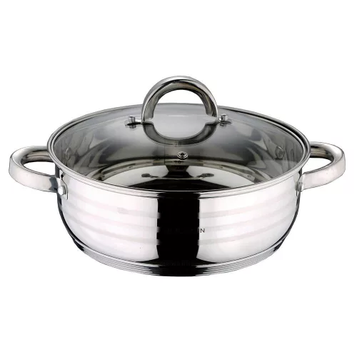 Blaumann GOURMET LINE rozsdamentes lábos üvegfedővel 3,75 L (BL-1003)