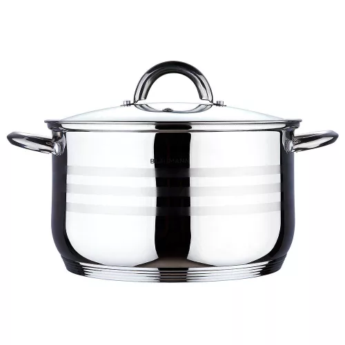 Blaumann GOURMET LINE rozsdamentes fazék üvegfedővel 1,8 L (BL-1018)