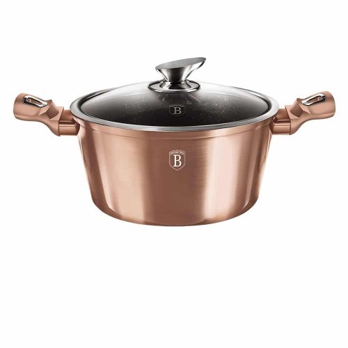 Berlinger Haus ROSE GOLD bevonatos LÁBOS üveg fedővel  30 cm 8,0l / BH-6194 /