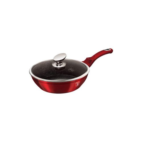 Berlinger Haus BURGUNDY bevonatos MÉLY SERPENYŐ Fedővel 24 cm (szeletsütő) - INDUKCIÓS / BH-1259N / ​