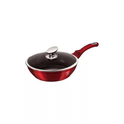 Berlinger Haus BURGUNDY bevonatos MÉLY SERPENYŐ Fedővel 24 cm (szeletsütő) - INDUKCIÓS / BH-1259N / ​