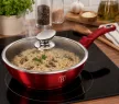 BERLINGER HAUS BURGUNDY Bevonatos mély serpenyő fedővel 24 cm INDUKCIÓS