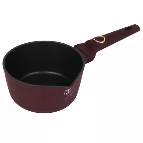 BERLINGER HAUS LEONARDO Bevonatos nyeles lábas 16 cm 1,2 L burgundi