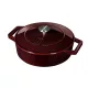 BURGUNDY-B. öntöttvas sütőtál+fedő 26x7,5cm 2,75L matt fekete belső bevonat Berlinger Haus
