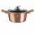 Berlinger Haus ROSE GOLD bevonatos LÁBOS üveg fedővel  24 cm 4,1l / BH-1515N /