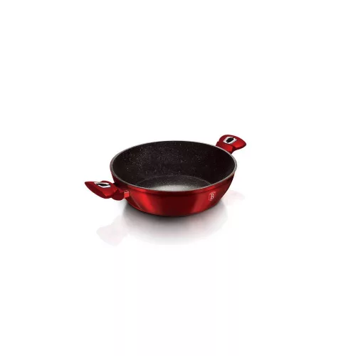 Berlinger Haus BURGUNDY bevonatos SERPENYŐ üvegfedővel 28cm 3,8l / BH-1263N-MA /