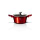 Berlinger Haus BURGUNDY bevonatos LÁBOS üvegfedővel 20cm 2,2l / BH-1256N /