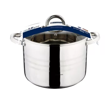   Blaumann GOURMET LINE rozsdamentes fazék üvegfedővel 9,5 L (BL-1011)