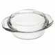 SIMAX STAR LINEA Hőálló sütőtál kerek tál 5,1 L tetővel 36,8x32x7,5 cm áttetsző