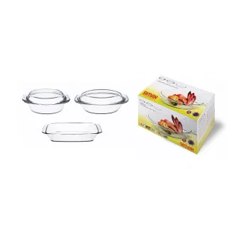 Simax hőálló üvegtál készlet (5 darabos)