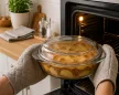 SIMAX STAR LINEA Hőálló sütőtál kerek tál 1 L tetővel 20,3x16x7,1 cm áttetsző