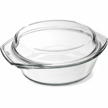   SIMAX STAR LINEA Hőálló sütőtál kerek tál tetővel 3,7 L 9x29x28,5 cm áttetsző