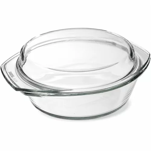 SIMAX STAR LINEA Hőálló sütőtál kerek tál tetővel 3,7 L 9x29x28,5 cm áttetsző