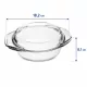 SIMAX STAR LINEA Hőálló sütőtál kerek tál 1,4 L tetővel 8,1x 18,2 cm áttetsző