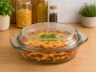 SIMAX STAR LINEA Hőálló sütőtál tetővel kerek 2,9 L 28 × 24 × 11 cm áttetsző