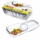 SIMAX STAR LINEA Hőálló szögletes sütőtál tetővel 5,5 L 36,5x20,8x13,5 cm áttetsző