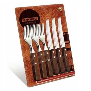 TRADICIONAL fanyelű steak kés 6db+villa 6db