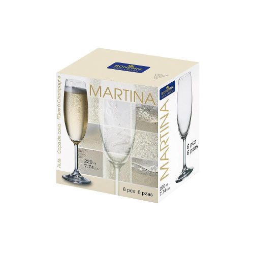 MARTINA BOHEMIA pezsgős flőte 22 cl (6 db)