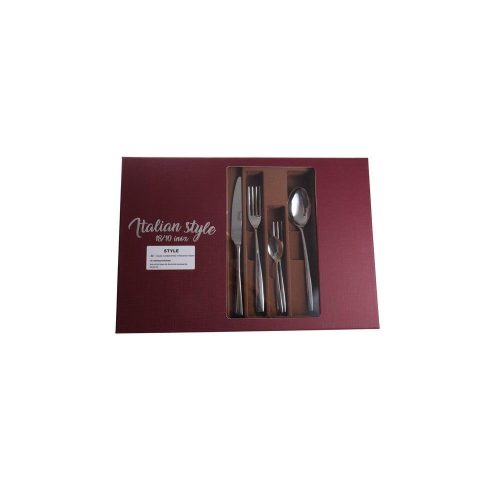 Salvinelli STYLE rozsdamentes evőeszköz készlet 30 r. 2,5 mm BORDÓ doboz