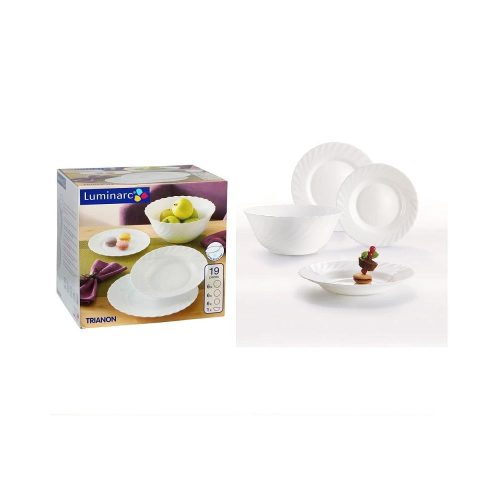 ARC OPÁL Trianon fehér étkészlet (19 db-os)