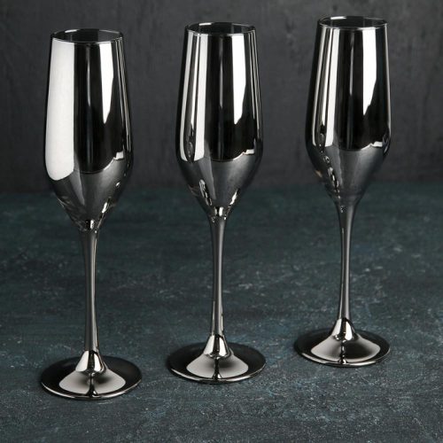 Luminarc SHINY GRAPHITE pezsgős pohár 16 cl (6 db)