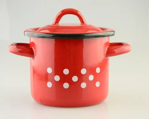 FAZÉK PIROS ZOMÁNC PÖTTYÖS 2L