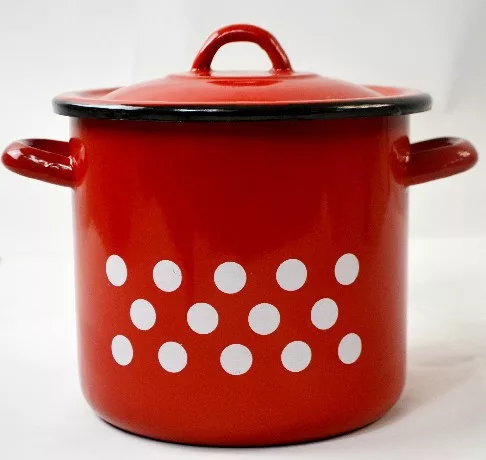 FAZÉK PIROS ZOMÁNC PÖTTYÖS 3L