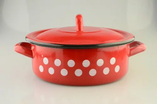 LÁBAS PIROS ZOMÁNC PÖTTYÖS 2,5L