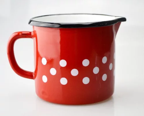 KIÖNTŐ PIROS ZOMÁNC PÖTTYÖS 0,6L