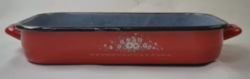 TEPSI MÁRVÁNYOZOTT ZOMÁNC PIROS FÜLLEL M: 6,7CM SZ:18,5 CM H:28CM