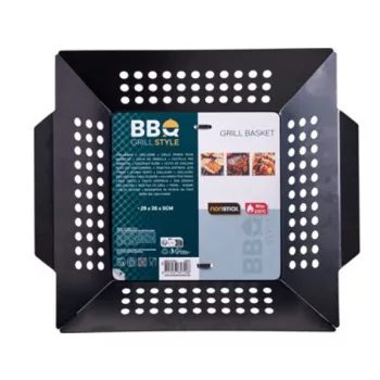 BBQ GRILLKOSÁR 29,8X26,3X5CM FEKETE