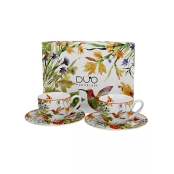 CSÉSZE+ALJ 2SZ. PORCELÁN 90ML LINNEA