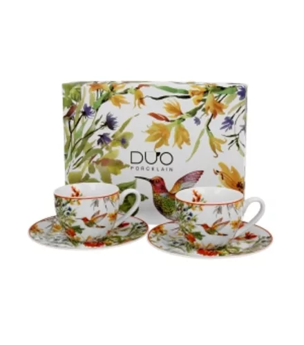 CSÉSZE+ALJ 2SZ. PORCELÁN 90ML LINNEA