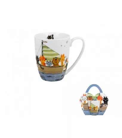 BÖGRE PORCELÁN 350ML 'CATS CREW'