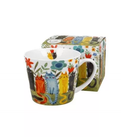 BÖGRE PORCELÁN 610ML 'GARDEN FELINES'