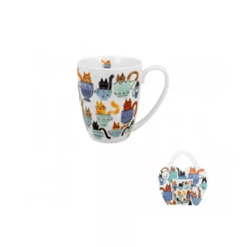 BÖGRE PORCELÁN 350ML 'TEACUP CATS'